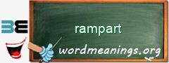 WordMeaning blackboard for rampart